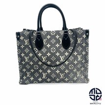 LOUIS VUITTON ルイヴィトン モノグラム ジャガード デニム オンザゴーMM M46448 トートバッグ ショルダーバッグ 2wayバッグ 鞄 カバン_画像1