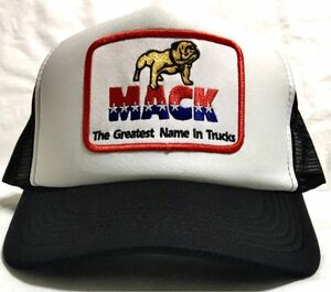 MACK TRUCKS パッチトラッカー　ホワイト×ブラック　新品　アメカジ　メッシュキャップ
