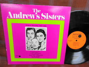 L#4079◆LP◆ アンドリュース・シスターズ THE ANDREWS SISTERS Original Recording 1937-1939 CUL-1020-E
