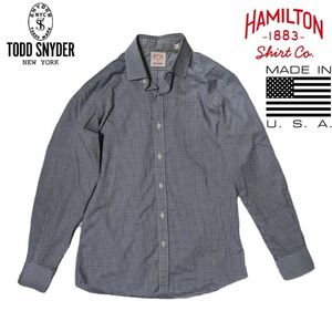 HAMILTON X TODD SNYDER USA製 ギンガムチェック シャツ