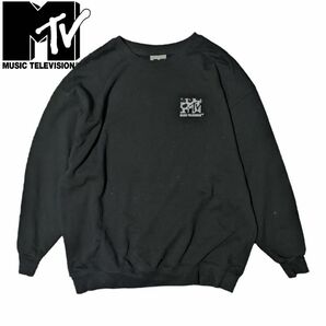 y2k MUSIC TELEVISION MTV ブラック スウェットトレーナー