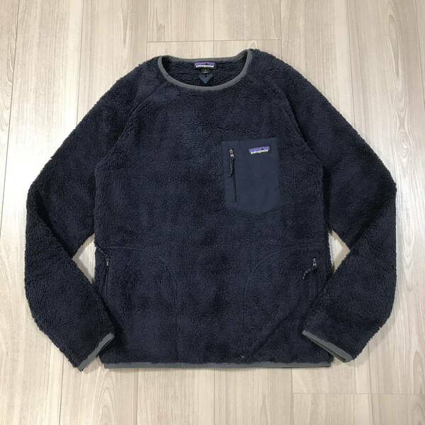 patagonia Los Gatos Crew navy S パタゴニア ロスガトス クルー フリース ボア ネイビー スウェット プルオーバー キャンプ 紺 パイル