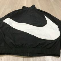 Nike STMT WVN HRB Statement Woven Jacket Black White Big Swoosh ナイキ ビッグ スウォッシュ スウッシュ ジャージ トラック ジャケット_画像5