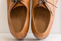 [※サイズ注意] Franco Lione 革靴 メンズシューズ 6 1/2(24.5cm) ブラウン系 メダリオン イタリア製_画像2