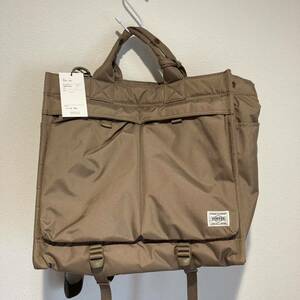 未使用 23SS HYKE×PORTER 2WAY TOTE BAG ハイク ポーター トートバッグ sand stone ベージュ