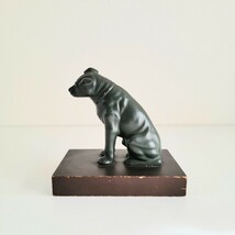 希少 非売品 寄贈品 日本ビクター株式会社 記念 ビクター犬 金属 ビクター ニッパー Victor 犬 置物 オブジェ 昭和レトロ_画像2