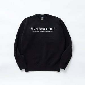 RATS ラッツ TPOR CREW NECK SWEAT BOLTスウェット トレーナー ブラック 美品 Mサイズ 定価19580円