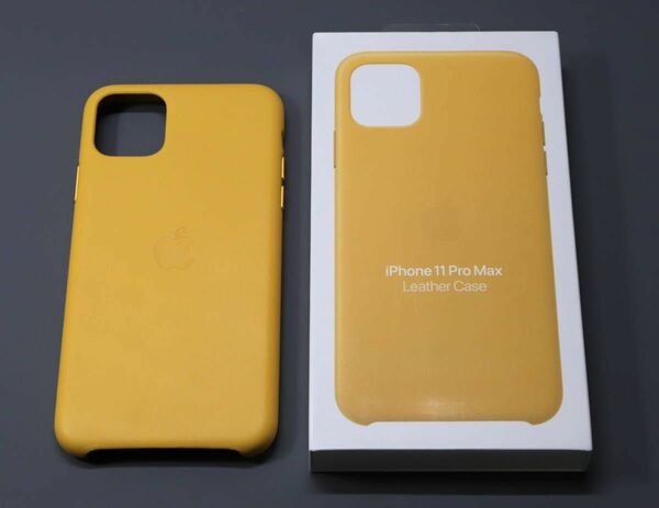 Apple iPhone 11 Pro Max 6.5インチ レザーケース メイヤーレモン（ほぼ新品）
