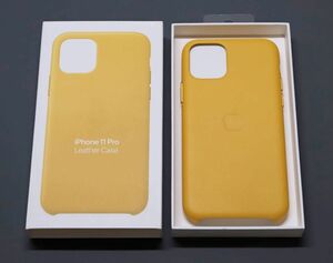 Apple iPhone 11 Pro 5.8インチ レザーケース メイヤーレモン（ほぼ新品）