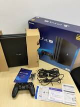 [T1449] 動作品　SONY プレステ4プロ 1TB CUH-7200B ジェット ブラック コントローラー PS4Pro playstation 4K HDR 箱説明書_画像1