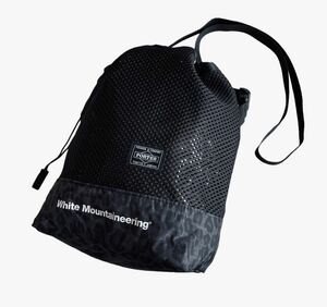 美品!! 希少!! PORTER × White Mountaineering MESH DRAWSTRING BAG ポーター ホワイトマウンテニアリング 巾着 ショルダーバッグ 日本製