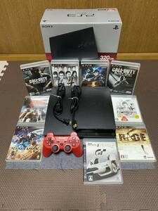 本体のみ動作確認済 初期化済 SONY ソニー PlayStation3 プレイステーション3 チャコールブラック CECH-3000B 320GB ソフト9本セット