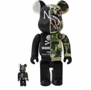 A BATHING APE (R) x NEIGHBORHOOD (R) BE@RBRICK 100％ & 400％ メディコムトイベアブリックBearbrick