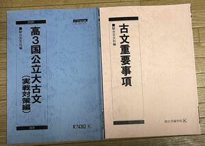 駿台予備学校　駿台古文科編　古文重要事項・高3国公立大古文（実践対策編）2020〔R74302Ｋ〕