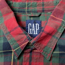 名作モデル! 90s OLD GAP オールドギャップ ヴィンテージ チェック柄 オックスフォード 長袖 ネルシャツ レッド 赤 大きいサイズ メンズ_画像6