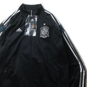 タグ付き! adidas アディダス サッカー スペイン代表 トラックジャケット トップ ジャージ ブラック 黒 2XO 大きいサイズ メンズ 未使用の画像3