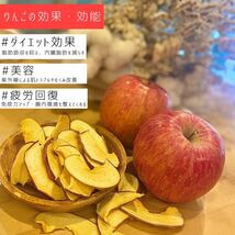 【3袋】青森県産りんごチップス サンふじ 120g 無添加 ドライフルーツ ドライリンゴ リンゴチップス 砂糖不使用 デザート_画像7