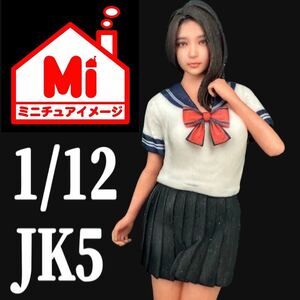 1/12 JK5 女子高校生　フィギュア　完成品　1/64より大　リアルフィギュア　ミニチュアイメージ　ミニカーに　ジオラマに　