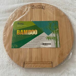 【新品未使用】まないた 天然竹製 スタンド付き カッティングボード
