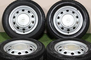 ＜バリ溝スタッドレス＞トピー製 スチール 14in マルチPCD100/114.3 ヨコハマ 175/65R14 ヴィッツ カローラ フィット ノート キューブ 等