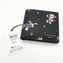 DISNEY X COACH コラボ ★大人気★ コインウォレット ホリデイ プリント ミッキーマウス ブラック CM236 QB/M2 新品_画像10