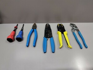 K:HOZAN 工具セット 圧着工具 ストリッパー ウォーターポンププライヤー ペンチ ドライバー 6点セット 技能試験対策 電気工事士 