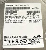 HGST Hitachi 日立 HDT721032SLA360 3.5 インチ 320GB SATA ハードディスク 送料込み #1_画像3