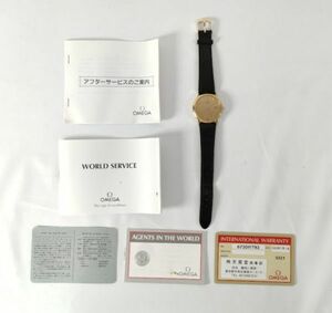 OMEGA Deville オメガ デビル 稼働確認済み 1993 25年勤続表彰記念 メンズ 腕時計 東芝 クオーツ ブランド【中古】376C