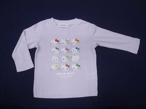 新品　130　キティちゃん　長袖Tシャツ　パープル　レターパック発送（代引き不可）PK9122