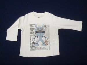 新品　90　アンパンマン　ダダンダン長袖Tシャツ　アイボリー　レターパック発送（代引き不可）PA3445