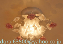 高品質★玄関、ベランダ灯◆室内装飾 天井照明器具 花柄 ローズステンド_画像3