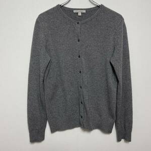 UNIQLO ユニクロ レディース カシミヤ100% クルーネックカーディガン グレー L 通勤 通学