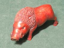 根付　亥　在銘　干支　猪　イノシシ　彫刻　置物　NETUKE　古美術　時代物　日本　骨董_画像1