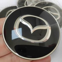 マツダ Mazda ホイールセンターキャップシール 4枚セット 直径65mm 防塵 ブラック MPV LY3P CX-8/5/3_画像3