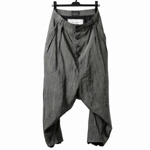 SOSNOVSKA NARROW CLOWN PANTS SCRATCHED SILK WOVEN 定価92290円 ソスノブスカ LOOMOSAKA Aleksandr Manamis m.a+ BORIS BIDJAN SABERI