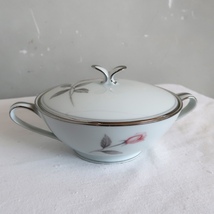 NORITAKE ノリタケ ローズマリー 花 バラ シュガーポット 持ち手 蓋付 美品_画像1