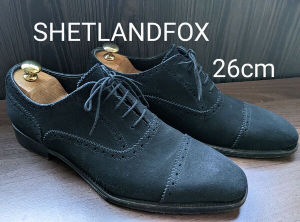 シェットランドフォックス・SHETLANDFOX・サイズ26センチ・黒スエード