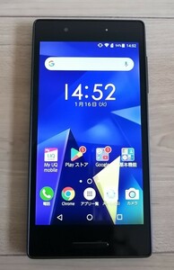 au Qua phone QX 京セラ ブラック スマホ