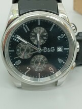 D&G TIME 腕時計 クォーツ メンズ クロノグラフ 不動 現状品 4775_画像2