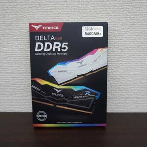 Team RGB(発光型) DDR5 5600Mhz(PC5-44800) 16GBx2(32GBkit) DELTAシリーズ White デスクトップ用メモリ XMP3.0準拠 ハイスピードタイプ