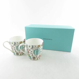 未使用 TIFFANY＆Co. ティファニー 5thアベニュー ニューヨーク マグカップ ペア コップ ティー コーヒー NY SU5172X