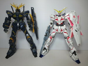 MG 1/100ユニコーンガンダム　＆　バンシィ　完成品　 (機動戦士ガンダムUC)　　24/1M(2)1-7　