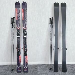 豪華！サロモン/FRE X WING 151cm ストック付き スキー板