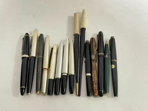 ★PARKER MONTBLANC PILOT PLATINUM SAILOR 14K 万年筆 15本 まとめて パーカー モンブラン パイロット プラチニウム セーラー★