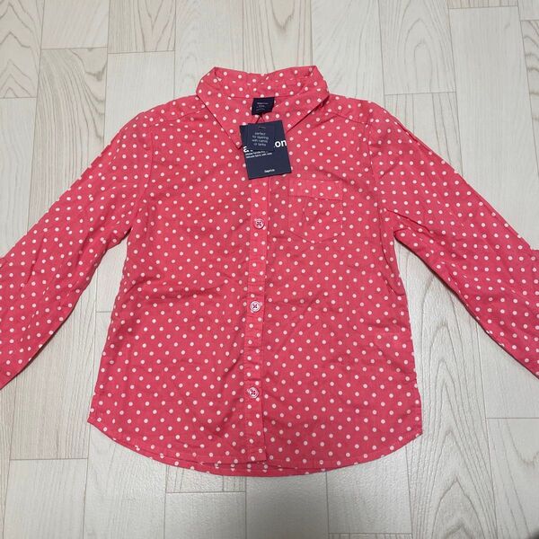 ★GAP★新品タグ付き☆ドット柄長袖シャツ110cm