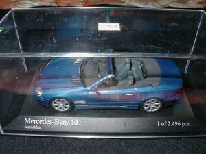 Paul's Model Art MINICHAMPS ミニチャンプス1/43 メルセデスベンツSL 2001 ブルーメタリック MERCEDES BENZ SL500 500SL
