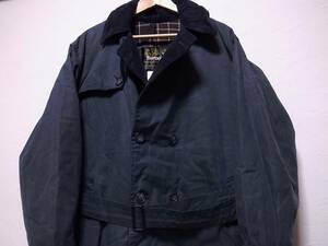 80s Barbour バブアー TRENCH COAT オイルド トレンチコート 紺/ビンテージ40s50sイギリス軍 British Army ROYAL NAVY スモック ベンタイル