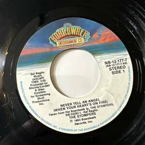 The Stompers - Never Tell An Angel (When Your Heart's On Fire)☆US ORIG 7″☆US80年代のパワーポップ・バンド☆ヒットシングル