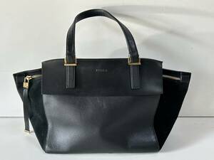 ②j929◆FURLA フルラ◆ドルチェヴィータ DOLCE VITA トートバッグ ハンドバッグ ブラック/黒 手提げ カバン/バッグ レディース