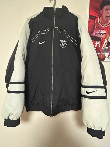 (希少！！) NIKE×RAIDERS ジャケットNFL L相当 Proline バックロゴ ワンポイント ナイキ